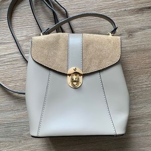Genuine Italian leather backpack purse